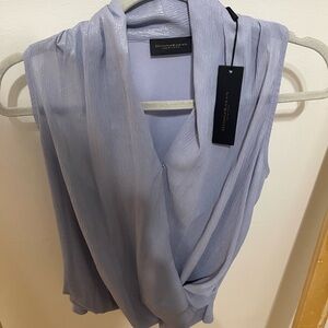 Donna Karan Light Purple Draped Top